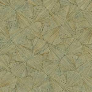 Elitis|Papel pintado efecto hojas de palma marrón avellana|Imitacion Rafia