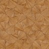 Casamance|Wallpaper oriental fans natural fiber ochre brown|Raffia Imitation