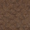 Casamance|Papier peint oriental éventails fibre naturelle brun châtaigne|Imitation Raphia