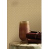 Casamance|Papier peint oriental éventails fibre naturelle jaune safran|Imitation Raphia
