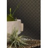 Casamance|Oriental Tapete Fächer Naturfaser anthrazit-gold|Raffiaimitation