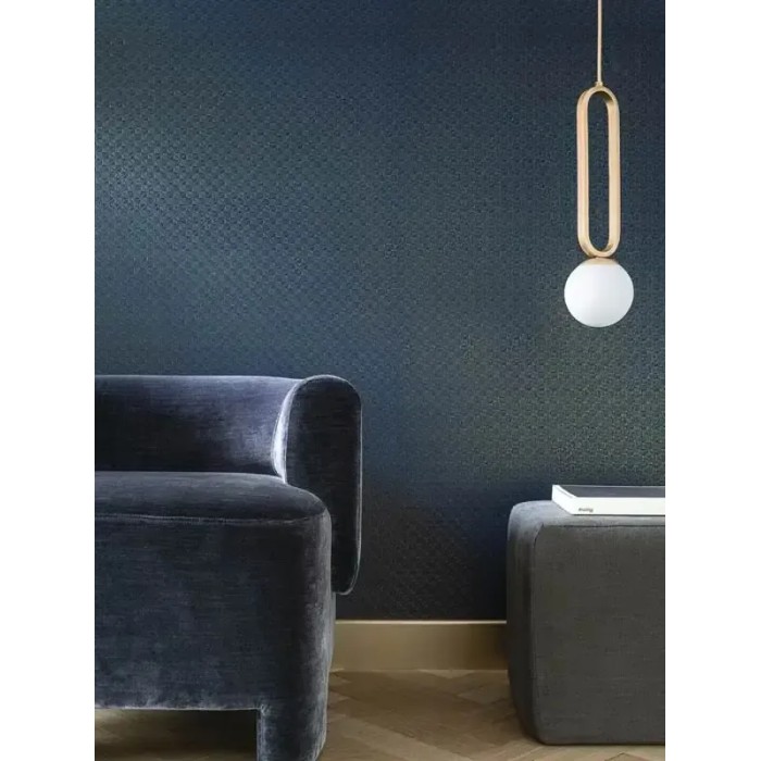 Casamance|Oriental Tapete Fächer Naturfaser blau-gold|Raffiaimitation