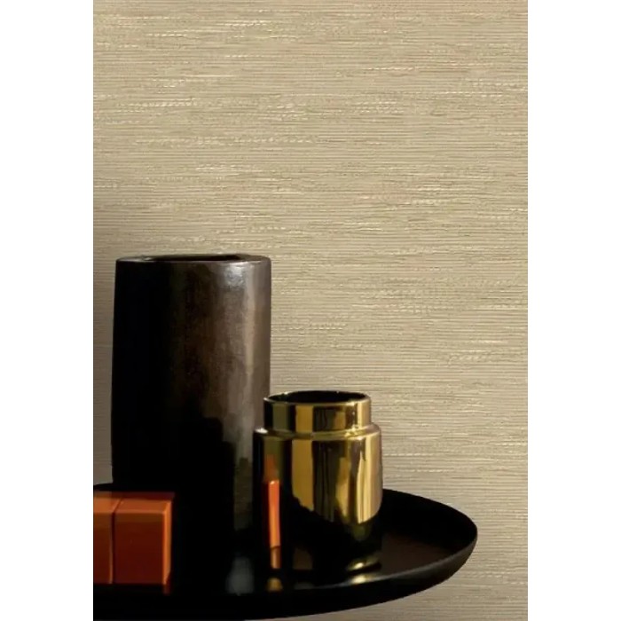 Papel pintado fibra natural, rafia marrón claro - Casamance Archipel 75342446