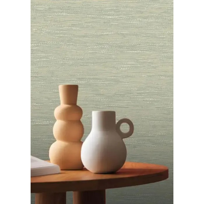 Casamance|Wallpaper natural fibers raffia effect green|Raffia Imitation