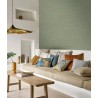 Casamance|Papel pintado fibra natural, rafia verde claro|Imitacion Rafia