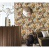 Casamance|Wallpaper tropical jungle panthers multicolor|Ethnic