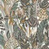 Casamance|Papier peint tropical fleurs caraïbes vert|Tropical