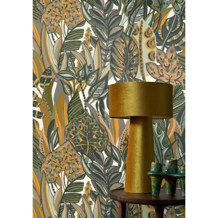 Casamance|Papier peint tropical fleurs caraïbes multicolores|Papier Peint