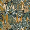 Wallpaper tropical Caribbean flowers green - Casamance Aventura 75510610