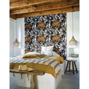 Papeldecor|Papier Peint marbre noir beige veiné|Papier Peint 2