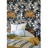 Casamance|Wallpaper tropical Caribbean flowers terracotta|Ethnic
