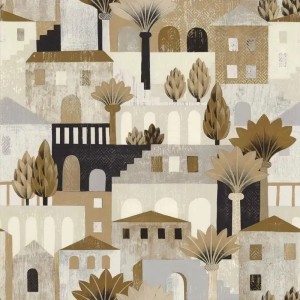 Eijffinger|Timeless toasted beige linen effect wallpaper|Fabric Imitation