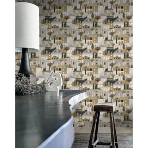 Eijffinger|Timeless toasted beige linen effect wallpaper|Fabric Imitation 2