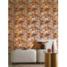 Casamance|Wallpaper figurative Cinque Terre landscape brown and orange|Figurative