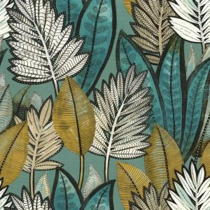 Architects Paper|Green climbing plant wallpaper with fuchsia flowers|Wallpaper