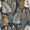 Casamance|Wallpaper tropical sabal palm leaves black and grey|Wallpaper