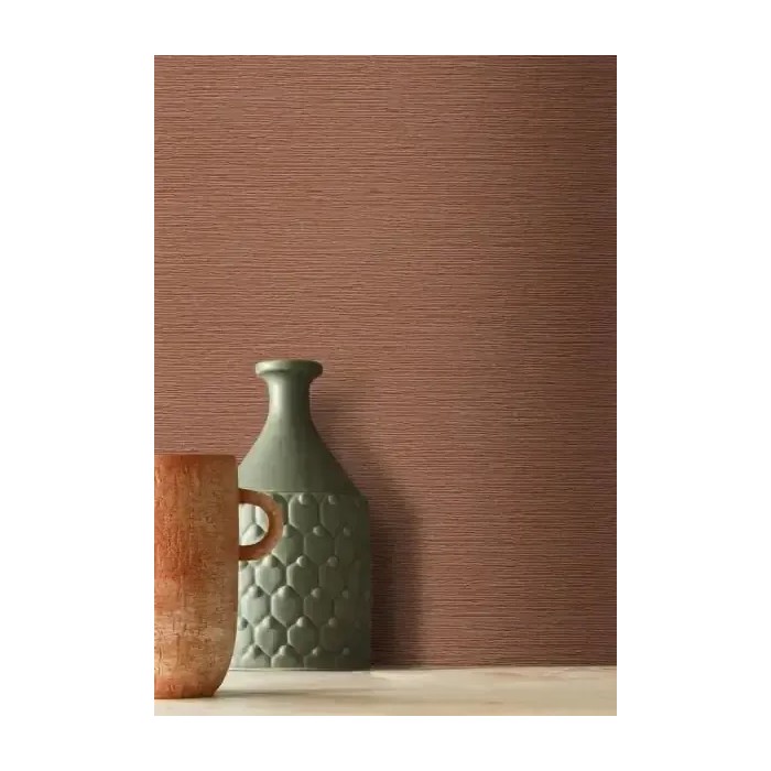 Casamance|Papier peint fibres naturelles imitation raphia brun chaud|Imitation Raphia