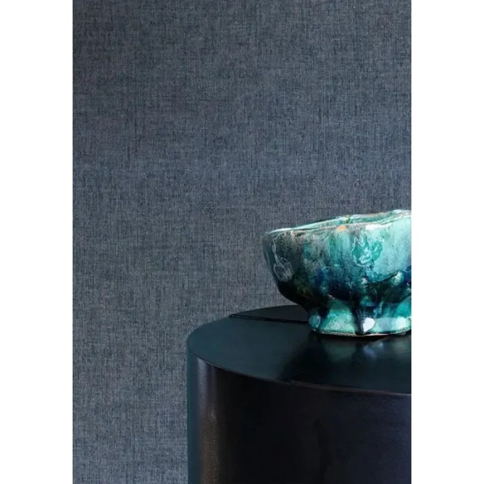 Papel pintado fibras naturales rafia azul - Casamance Aventura 75152446