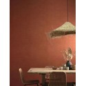 Casamance|Papier peint fibres naturelles imitation raphia rouge terre cuite|Papier Peint