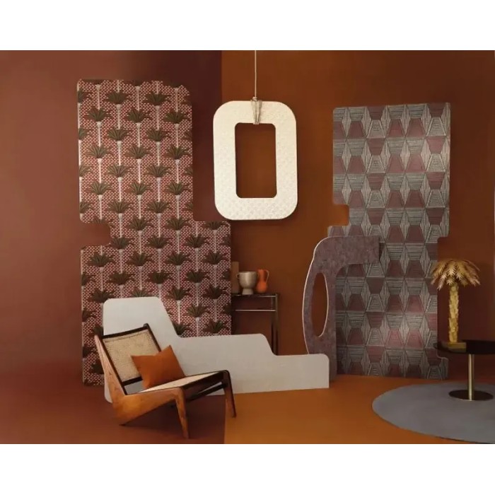Casamance|Tropische Tapete Palmen koralle|Hochwertige