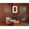 Casamance|Papier peint tropical palmiers corail|Haut Gamme