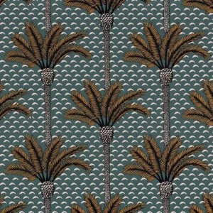 Papeldecor|Papier peint floral de style oriental avec des cerisiers japonais verts clairs|Papier Peint