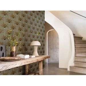 Casamance|Wallpaper tropical palm trees green and gold|High-End 2