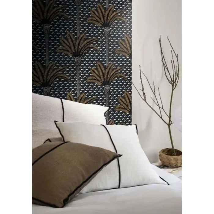 Papel pintado tropical palmeras negras - Casamance Mirage 75240814