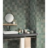 Casadeco|Papier peint carrelage tons bleutés, idéal pour salles de bain|Imitation Carreaux