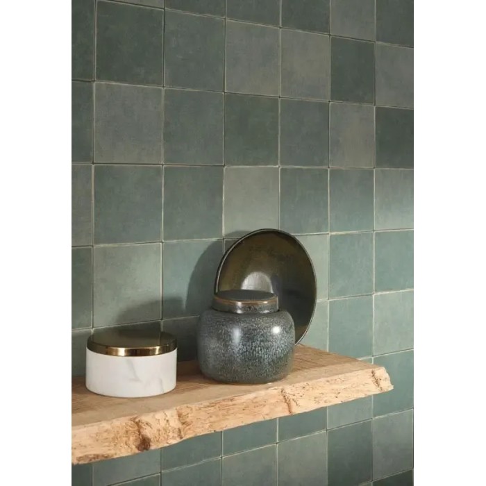 Casadeco|Bluish tone tile wallpaper, ideal for bathrooms|Tile Imitation