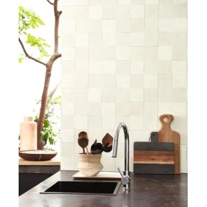 Rasch|Papel pintado azulejos portugués gris y verde|Imitacion Azulejos 2