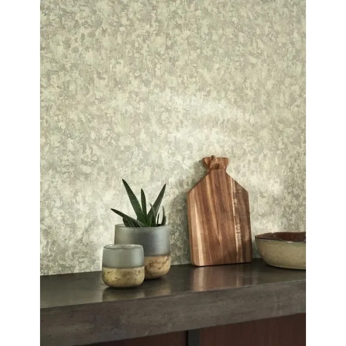 Papel pintado rústico efecto pared de yeso blanco - Casadeco Minerals 88110246