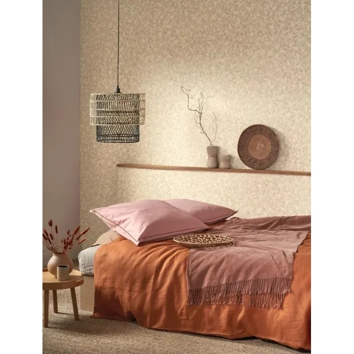 Casadeco|Papier peint effet mur en plâtre beige, style rustique moderne|Rustique