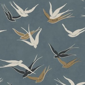 Casadeco|Figurative wallpaper with pastel tone people, vintage style|Figurative