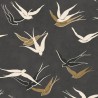 Casadeco|Papier peint Art Déco avec oiseaux et élégante combinaison noir-or|Art Déco
