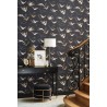 Casadeco|Art-Déco-Tapete mit Vögeln und eleganter Schwarz-Gold-Kombination|Art Deco