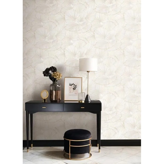 Casadeco|Art Deco fan-style wallpaper, ideal for hallway or elegant bedroom|Wallpaper