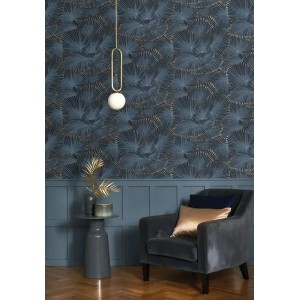Elitis|Modern art wallpaper with abstract shapes in brown and terracotta|Wallpaper 2
