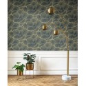 Casadeco|Papier peint Art Déco avec éventails cabaret vert kaki vibrants|Art Déco