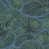 Casadeco|Art Deco wallpaper with metallic green cabaret fans|Wallpaper