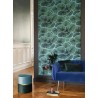 Casadeco|Papier peint Art Déco avec éventails cabaret verts métallisés|Papier Peint