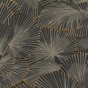 Casadeco|Modern black and gold Art Deco fan wallpaper|Art Deco