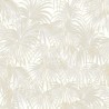 Casadeco|Elegant Art Deco-style wallpaper with beige iridescent palm trees|Tropical