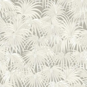 Casadeco|Papier peint palmiers tropicaux vert kaki avec brillance|Papier Peint
