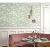 Casadeco|Green palm wallpaper with a touch of shine|Tropical