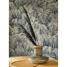 Casadeco|Khaki green tropical palm wallpaper with shine|Wallpaper