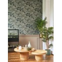 Casadeco|Khaki green tropical palm wallpaper with shine|Wallpaper