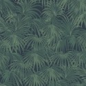 Casadeco|Green palm leaf wallpaper in tropical style|Tropical