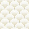 Casadeco|Papel pintado estilo Art Deco beige y blanco con formas redondeadas|Art Deco