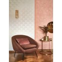 Casadeco|Art-Déco-Tapete in Beige und Weiß mit abgerundeten Formen|Art Deco